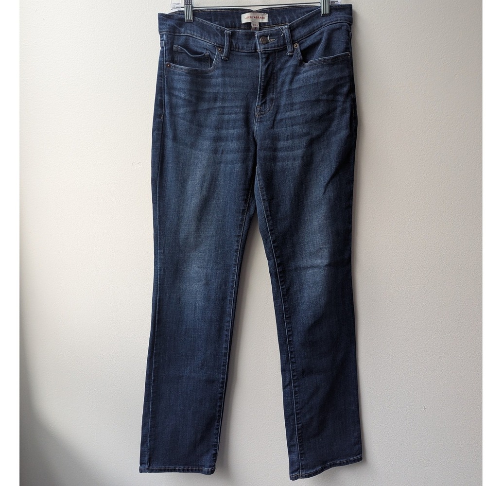 Lucky Brand Sweet Straight Jeans Dark Wash Mid Rise Denim Sz 10/30 R Classic